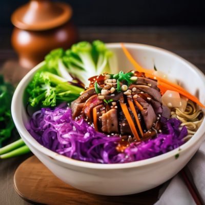 Bo Bun Coréen Épicé à la Viande Caramélisée