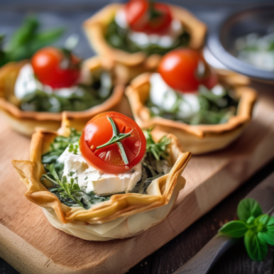 Tartelettes Athéniennes à la Feta et Tomates Confites