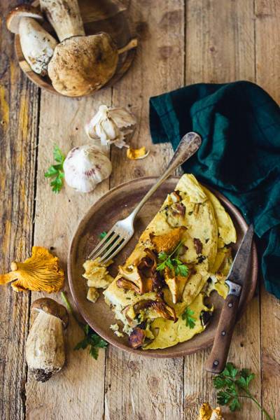 Omelette végétalienne aux champignons Omelette végétalienne aux champignons