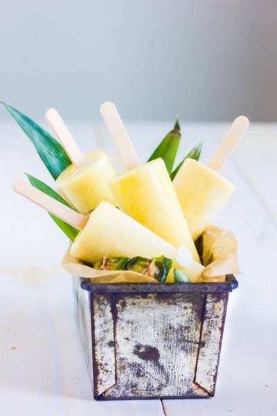 Popsicle ananas et lait de coco Popsicle ananas et lait de coco