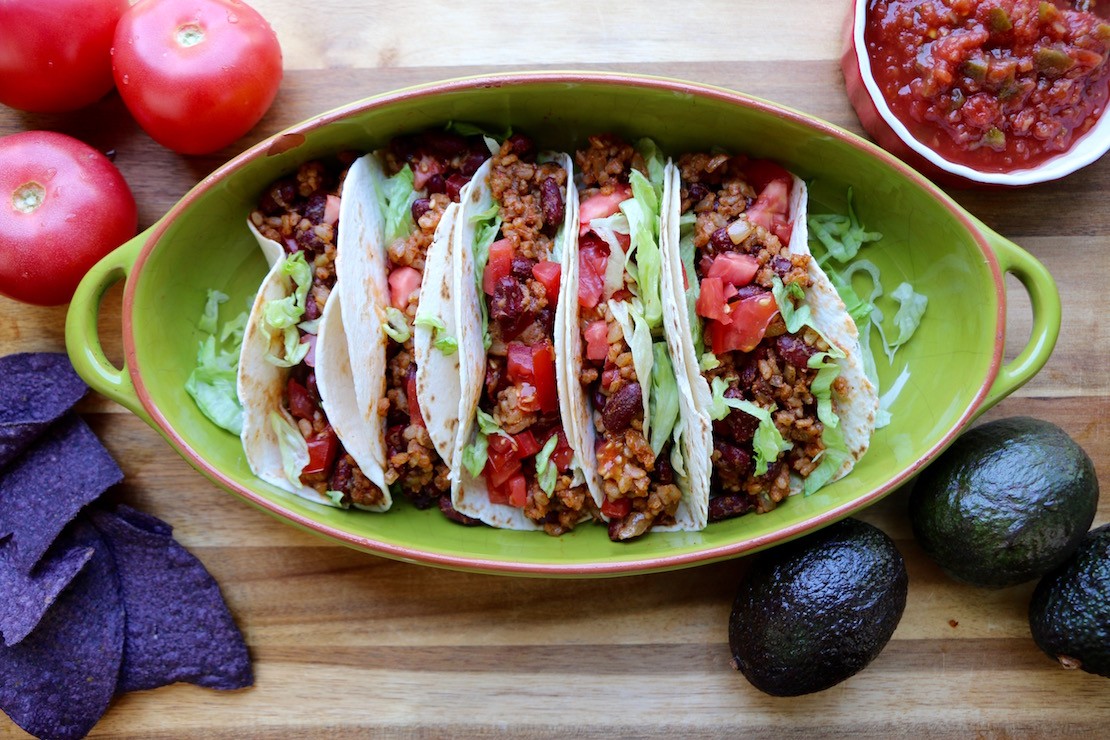 Tacos simplissimes au riz et haricots rouges Tacos simplissimes au riz et haricots rouges