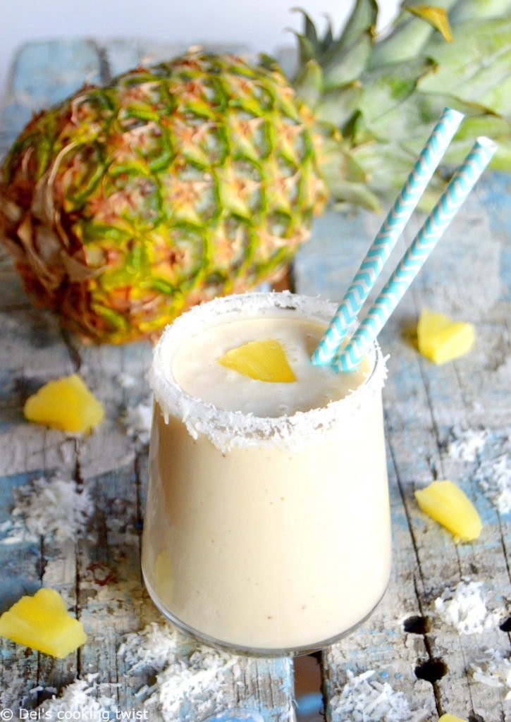 Smoothie tropical ananas noix de coco