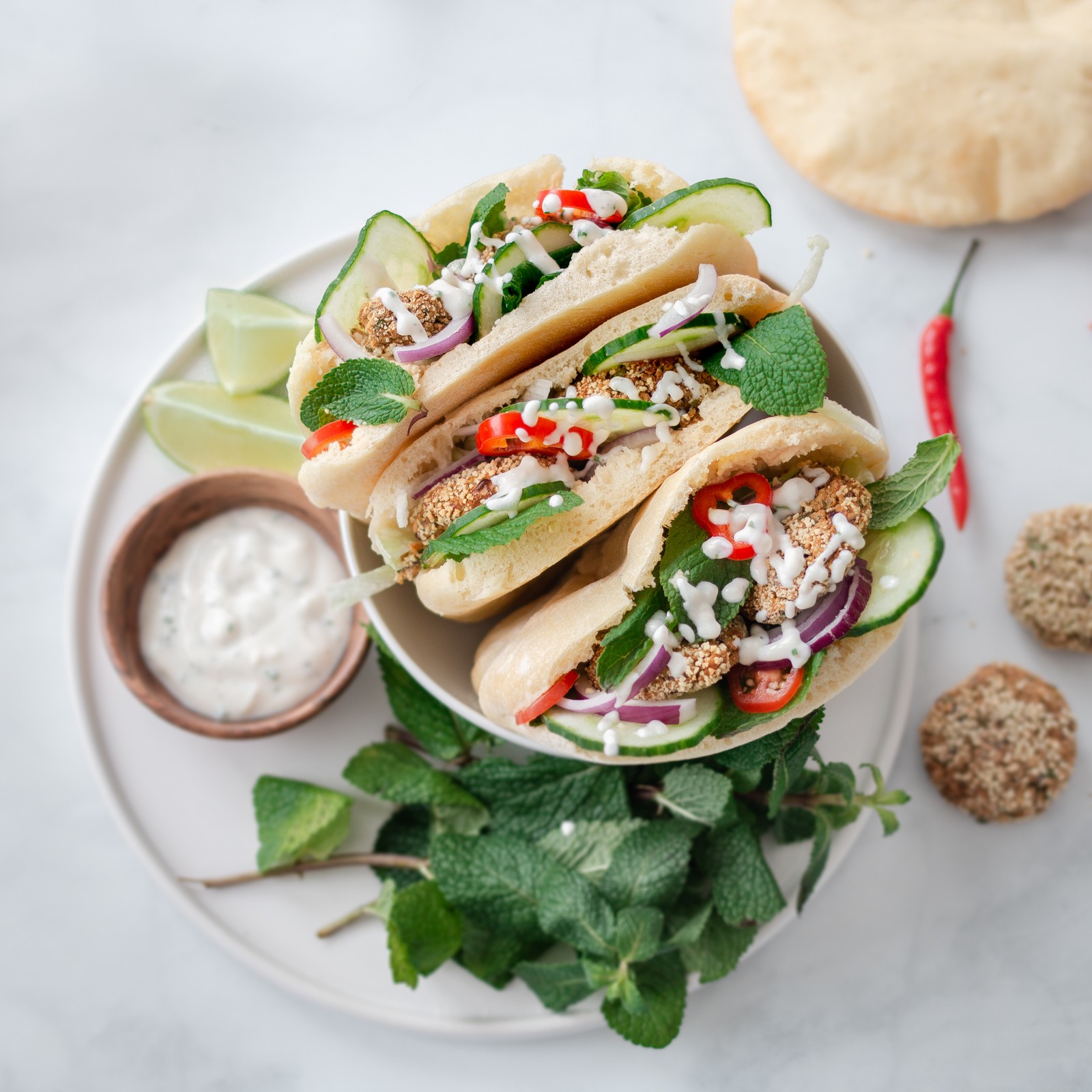 Falafels Et Pains Pita Maison (double Recette Végane !)