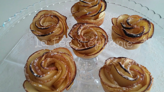 Tartelettes aux pommes en forme de roses
