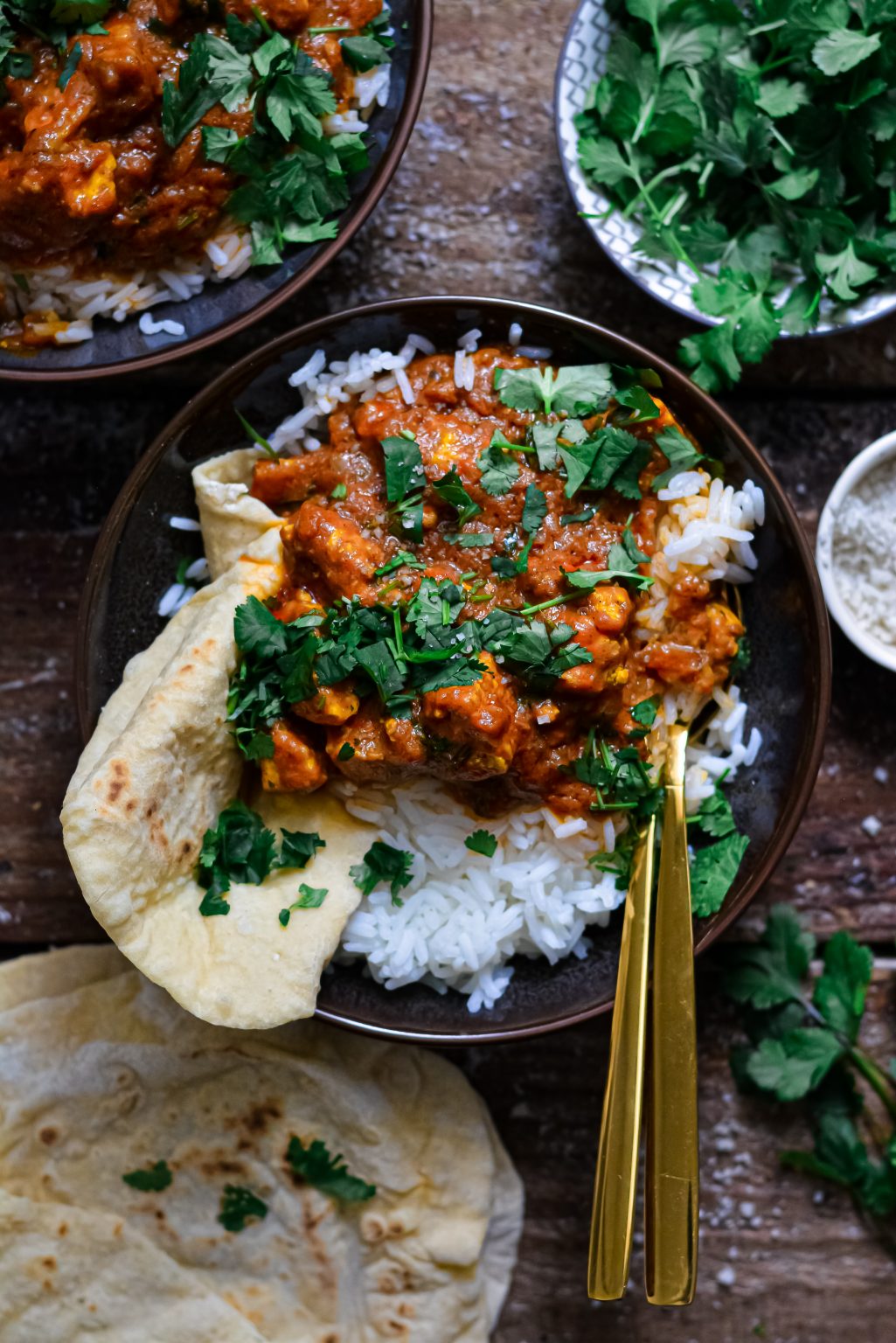 Riz au curry indien de tofu