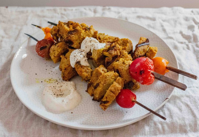 Seitan maison façon poulet au curry