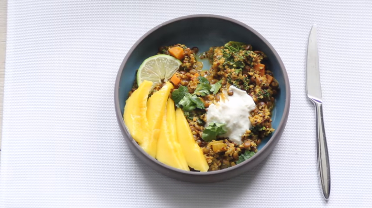 Curry de lentilles au quinoa
