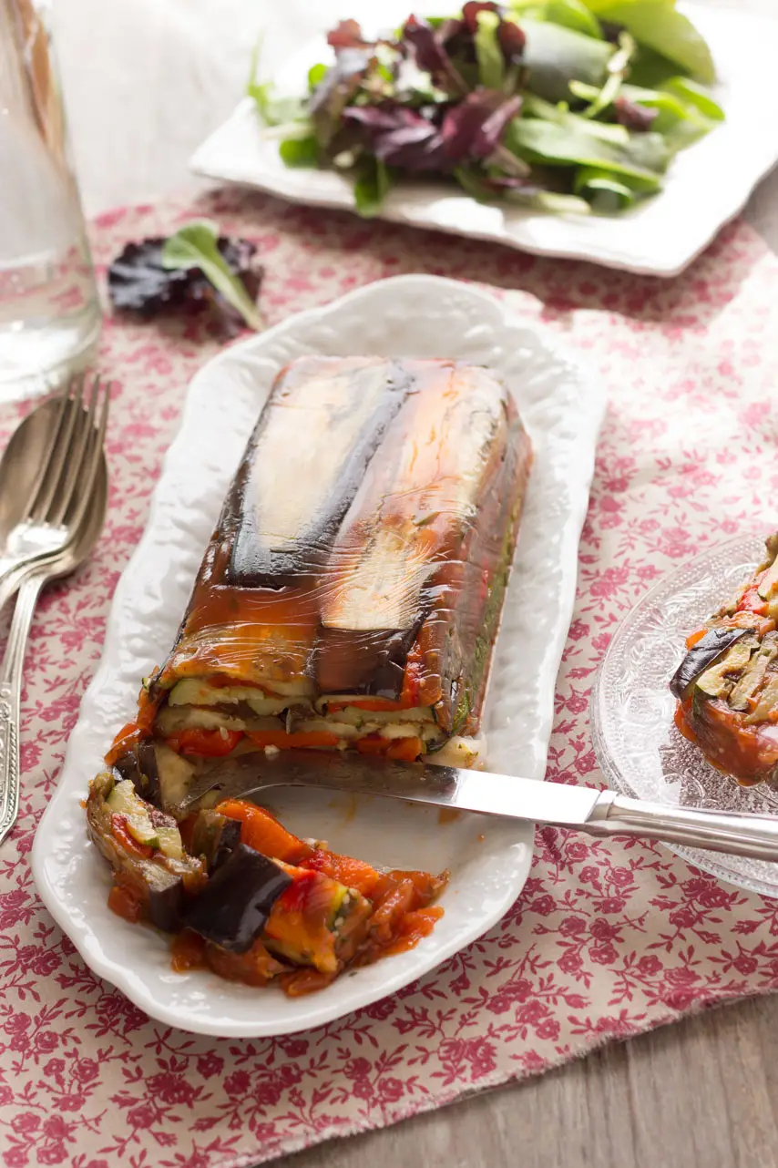 Terrine de légumes en gelée végétale (recette végane)