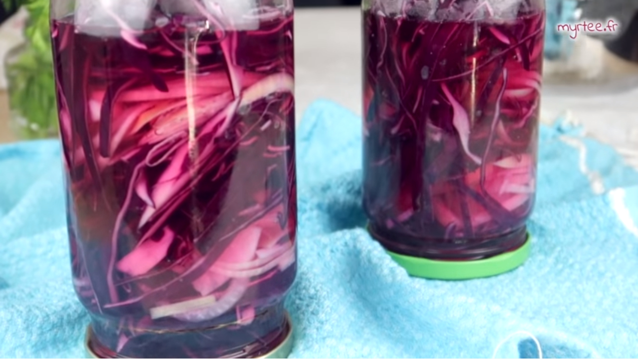 Pickles de chou rouge express