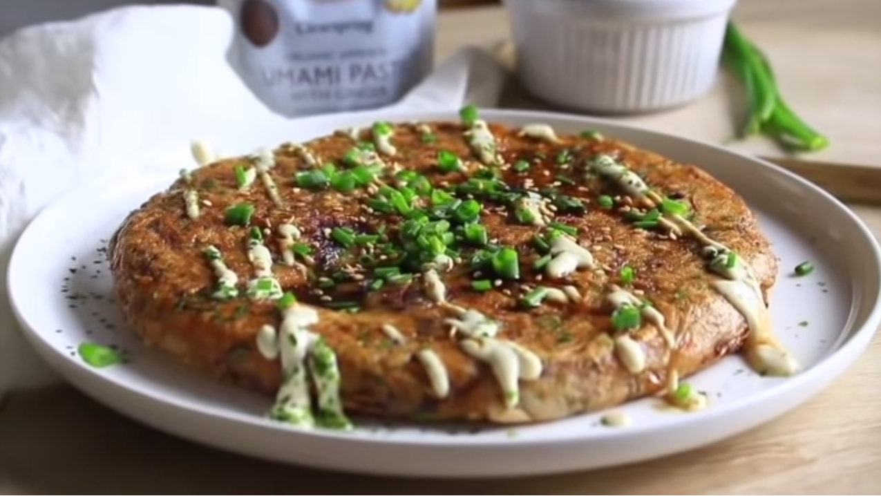 Pancake salé végan japonais (okonomiyaki)