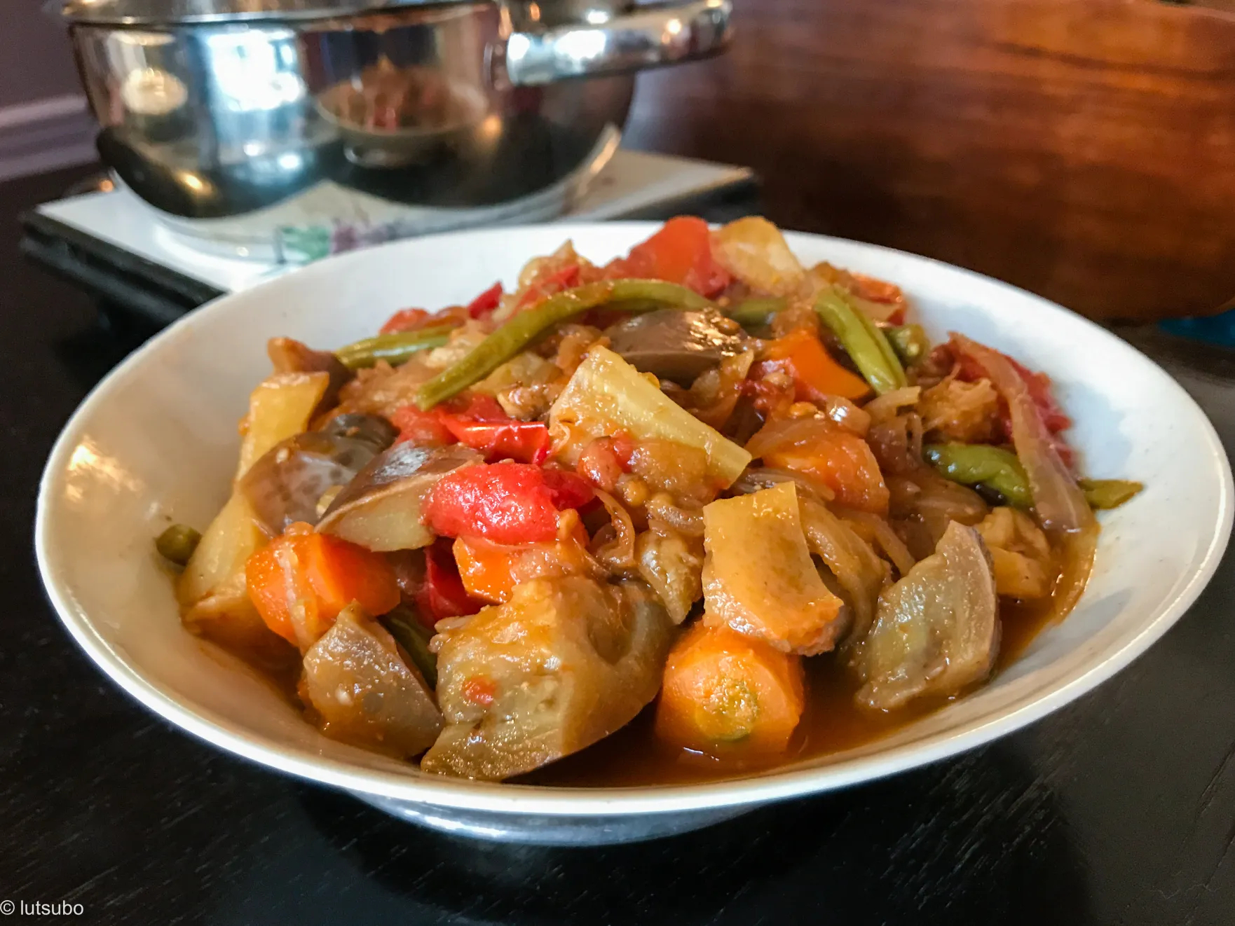 Tajine végan d'aubergines (au citron confit)