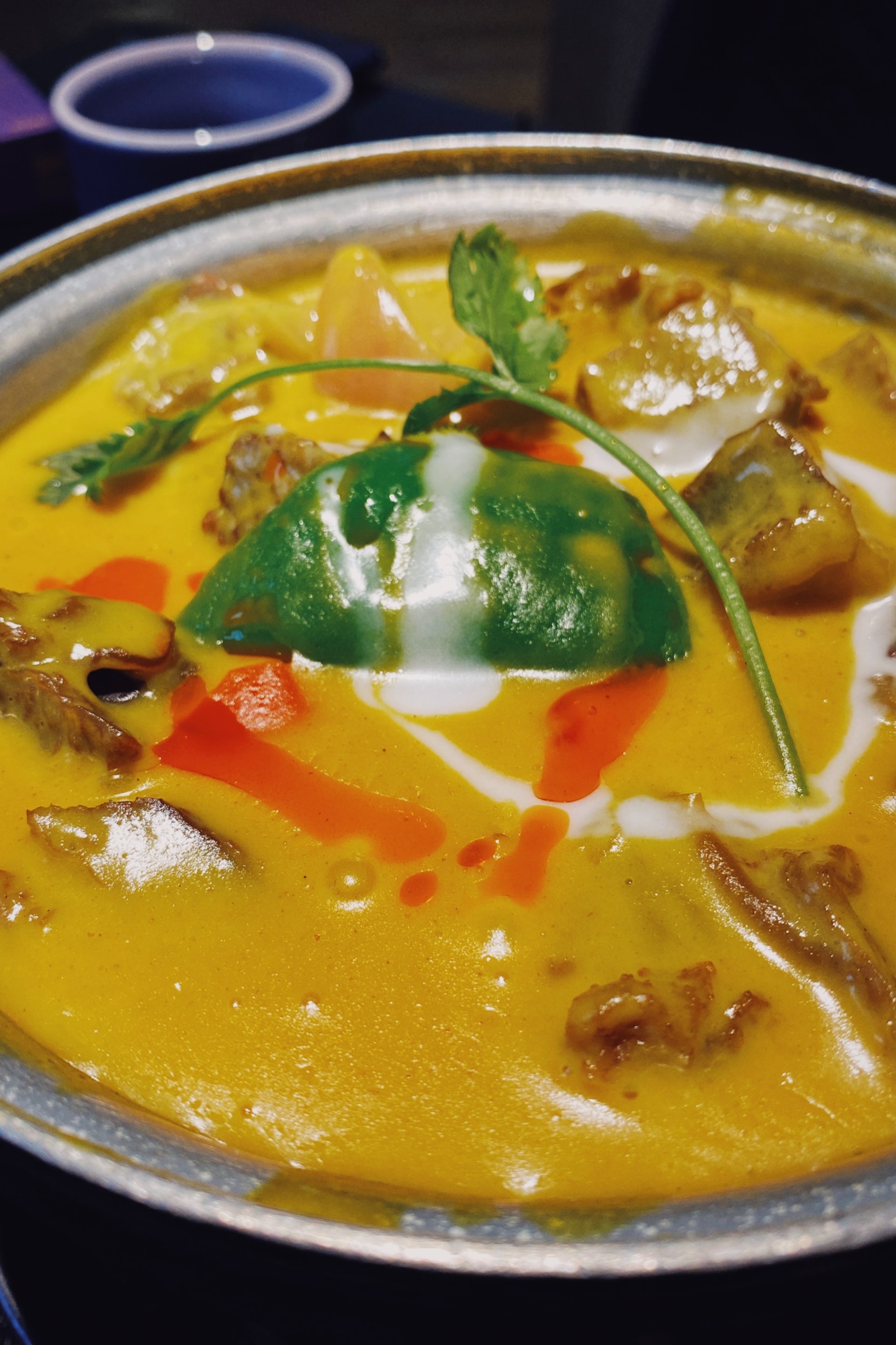 Curry de poireaux, carottes et pois chiches