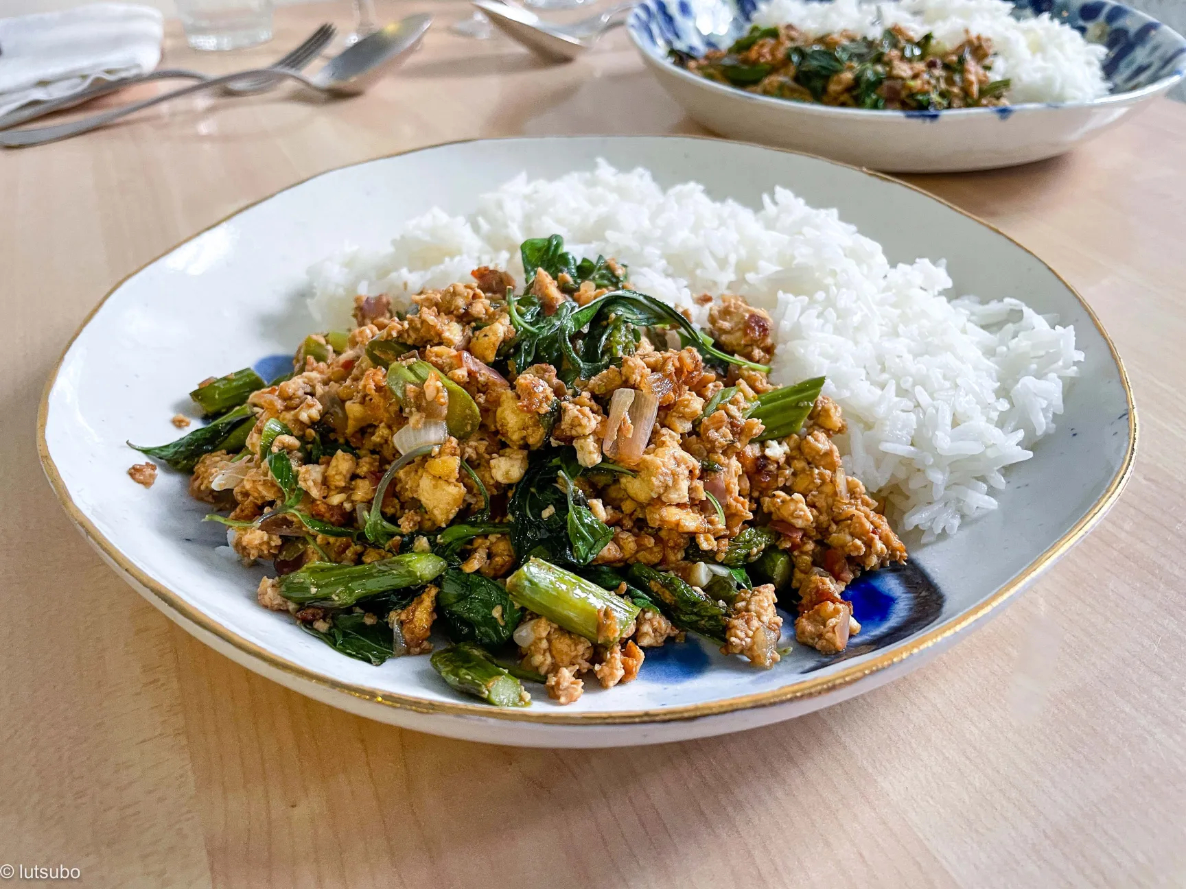 Tofu au basilic thaï
