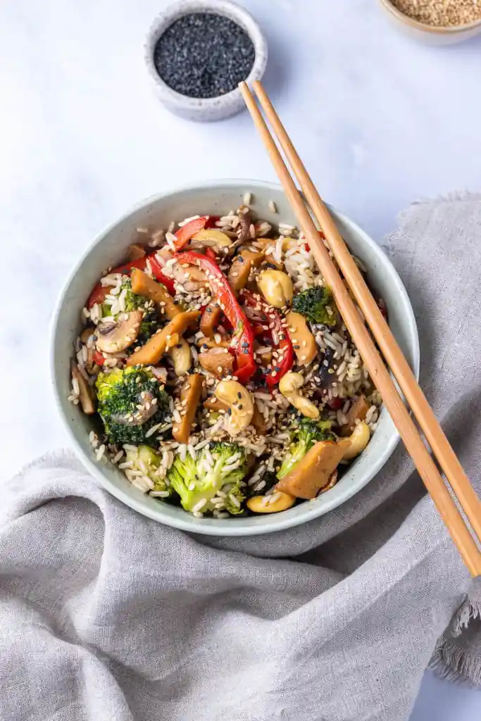 Wok de seitan teriyaki (recette végane)