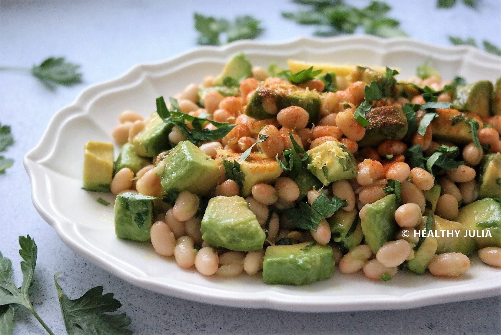 Salade V Gane De Haricots Blancs L Avocat