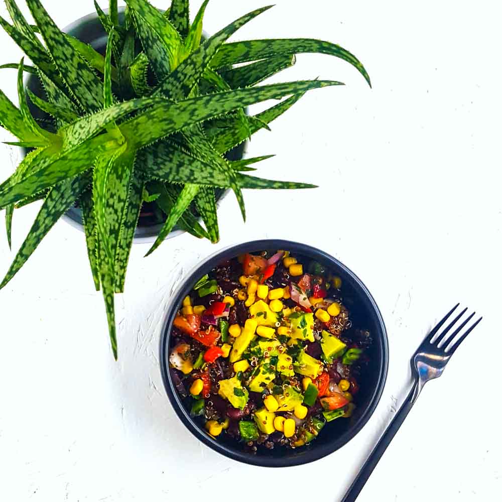 Salade tex-mex au quinoa rouge et avocat