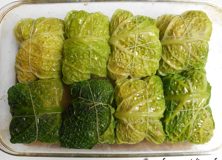Paupiettes véganes de chou farci