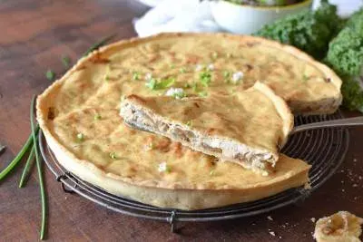 Quiche lorraine au tofu fumé