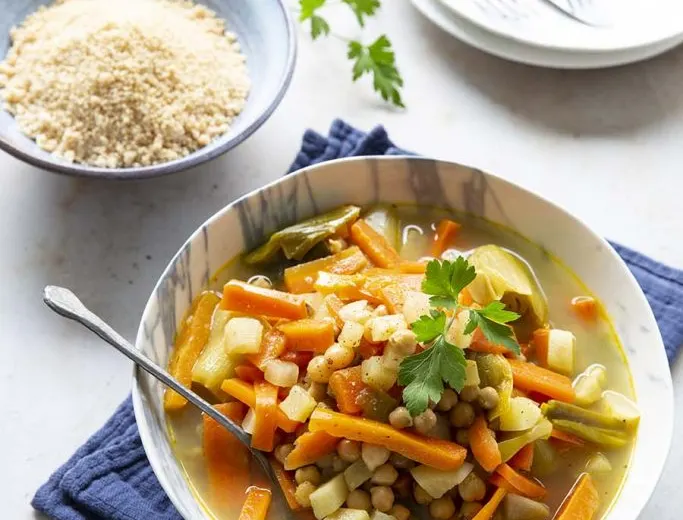 Couscous aux navets, poireaux et carottes